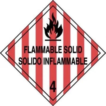 Accuform BILINGUAL DOT PLACARD HAZARD CLASS 4 MPLSP6CT25